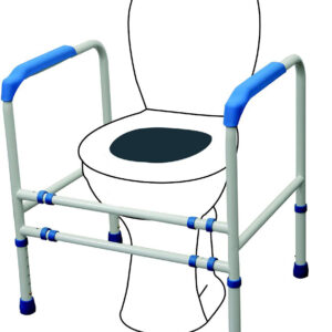 Accoudoirs de toilettes reglable en hauteur et en largeur