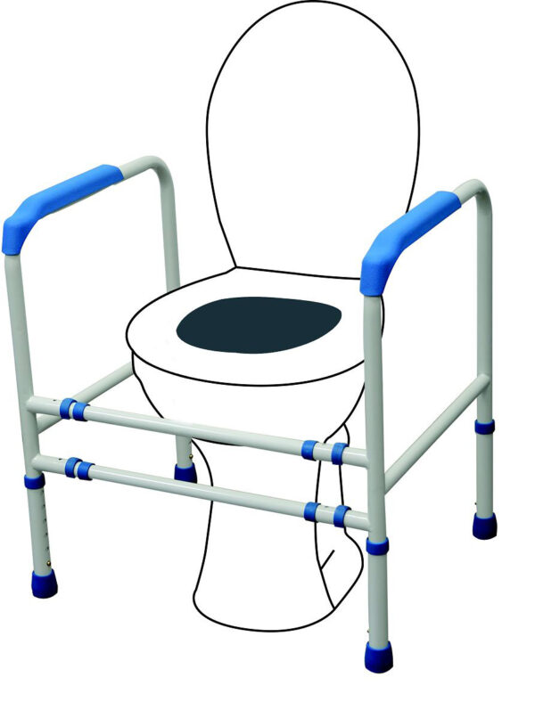Accoudoirs de toilettes reglable en hauteur et en largeur
