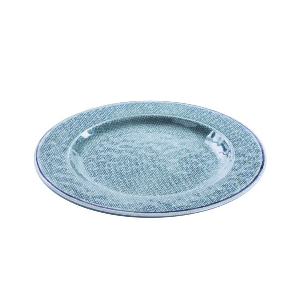 Assiette decor laine tressee antiderapante en melamine - gris – Image 4