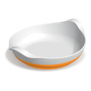 Assiette creuse en melamine - orange - antiderapant(e)