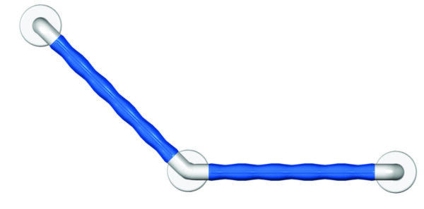 Barre de relèvement grip 135° - blanc/bleu – Image 4