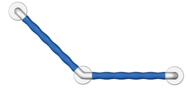 Barre de relèvement grip 135° - blanc/bleu