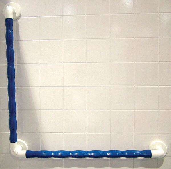 Barre d&apos;appui special douche grip - blanc/bleu