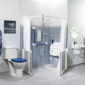 Bras d&apos;appui relevable pro - pied reglable bleu