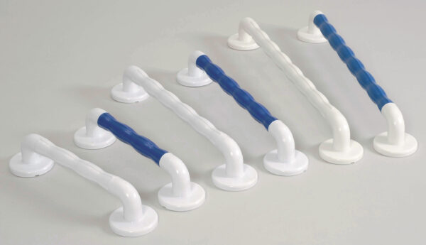 Barres d&apos;appui grip droites - blanc - 30 cm