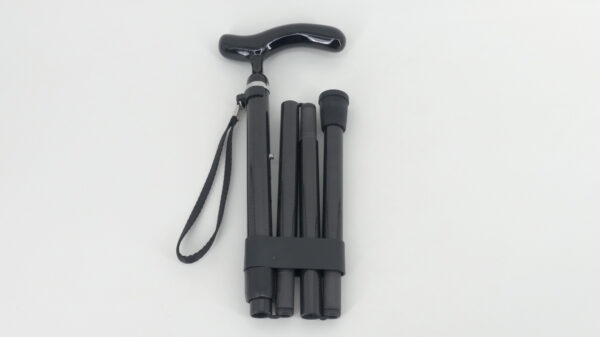 Canne de marche en carbone fixe ou pliable - noir - pliable