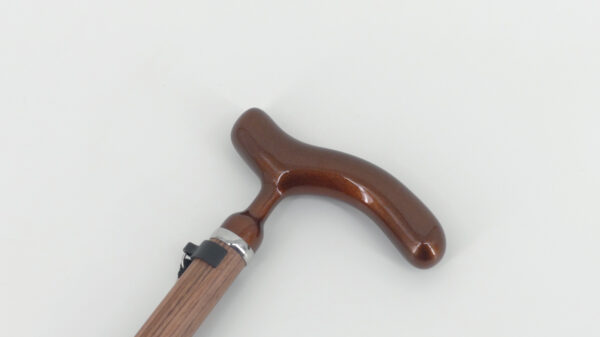 Canne de marche en carbone fixe ou pliable - bois de rose - pliable